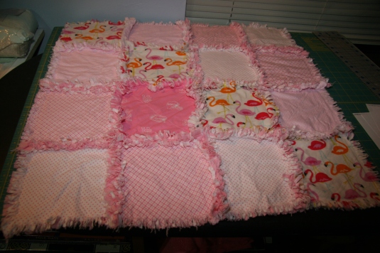 Easy little Florida baby rag quilt