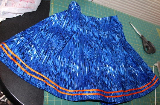 box-pleat skirt