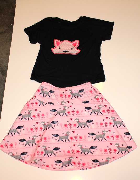 t-shirt and skirt set